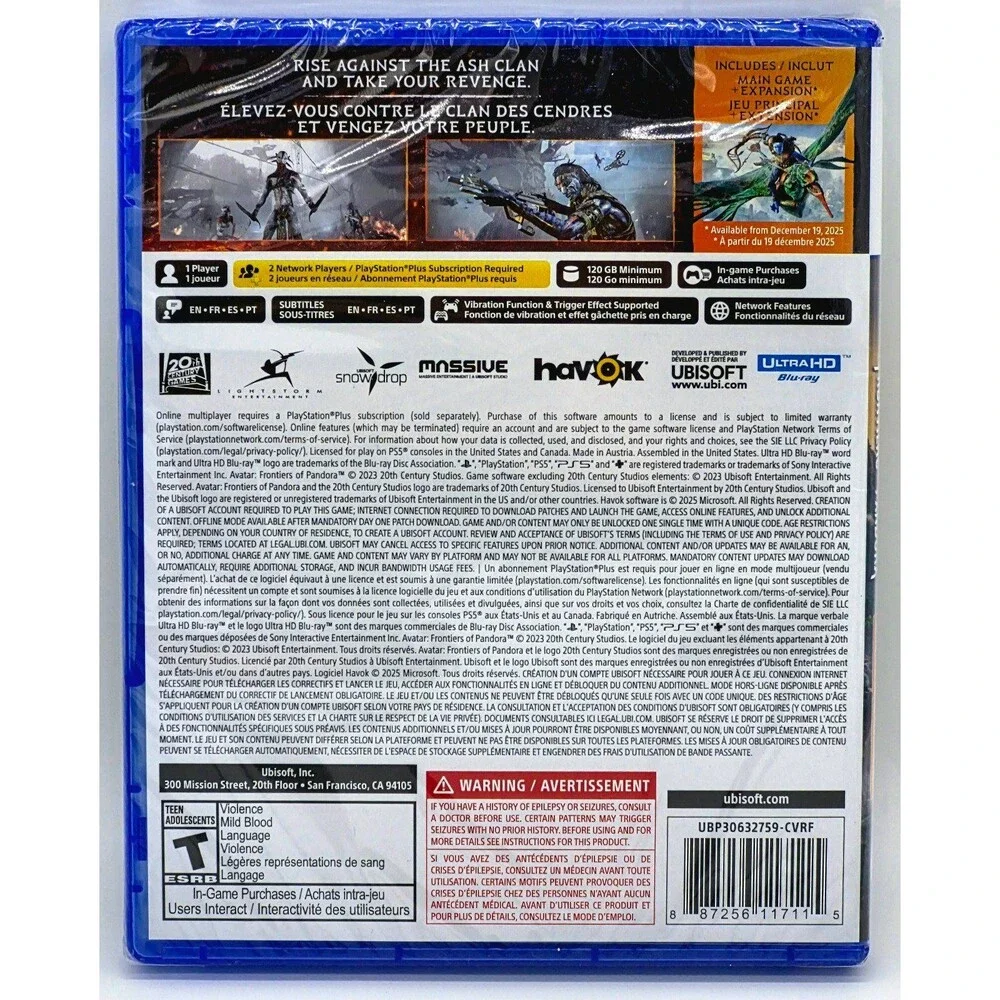 Avatar Frontiers of Pandora From the Ashes Edition PS5 New Sealed